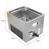 Digital Ultrasonic Cleaner 15L Professional Commercial Stainless Steel Ultra Sonic Bath Cleaning Tank Machine 1-30 Minute Timer 0-80C Heater 450W 240V 40kHZ FREE Wire Mesh Basket