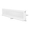 Traditional 3 Column Radiator - 300 x 1192mm - White