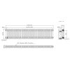 Traditional 2 Column Radiator - 300 x 1460mm - Raw Metal