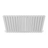 Designer Radiators 60 x 119cm Flat Panel Modern Central Heating Gloss White Horizontal Column Double Panel Wall Mounted Slimline Kitchen Living Room Bathroom Commercial Cleaning Brush & Fixing Kit