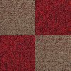 Carpet Tiles 40 x Sand & Scarlet Red 10 Metres Squared Heavy-Duty Commercial Hard Wearing Flooring Domestic Premium Office Home 50cm x 50cm MonsterShop