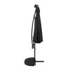 LED Cantilever Parasol 3m With Half Fan Base - Grey