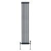 Traditional 3 Column Radiator 1800mm x 292mm Modern Central Heating Heater Matt Anthracite Grey Carbon Steel Vertical Wall Mounted Kitchen Living Room Bathroom Cleaning Brush Fixing Kit & Brackets
