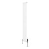 Oval Single Column Radiator & Valves - 1800mm x 240mm - White