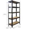 6 Monster Racking T-Rax Garage Storage Racks Heavy Duty Shelving Unit, Black, 75cm x 150cm x 30cm