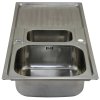 KuKoo Stainless Steel Kitchen Sink Basin & Victoria Tap, Reversible, 105cm x 18cm x 50cm