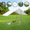 Walk In Chicken Run Cage Coop 3m x 2m x 2m Dog Pen House Kennel Large Metal Enclosure Rabbits Ducks Poultry Roof Cover Shelter Sunshade Pets Outdoor Backyard Farm Animal