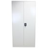 Metal Office 2 Doors Filing Cabinet Flatpack Document File Compartments Lockable Storage Cupboard Unit 180cm