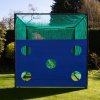 Golf Practice Cage 10ft 3m & 5 Hole Target Sheet Driving Range High Impact 25mm Mesh Hitting Swing Training Equipment Outdoor Freestanding Steel Frame Bullseye Target Artificial Grass Mat & 6cm Tee