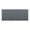 Oval Single Column Radiator - 600 x 1440mm - Anthracite Grey