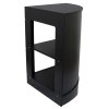 MonsterShop CM60 Corner Shop Counter Retail Showcase Display Cabinet, Black, 120 x 90 x 60cm