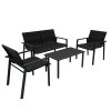 Rattan Patio Furniture Set - Black