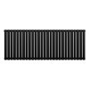 Oval Single Column Radiator - 600 x 1620mm - Black