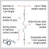 Body Revolution EZ Barbell Bar - 1.2m EZ Super Curl Weight Lifting Bar for 1 Inch Weight Plates - Barbell for Bicep Curls and Bodybuilding With Spinlock