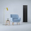 Designer Radiators 160 x 42cm Flat Panel Modern Central Heating Matt Black Vertical Column Double Panel Wall Mounted Slimline Kitchen Living Room Bathroom Commercial Cleaning Brush & Fixing Kit