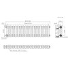 Traditional 3 Column Radiator - 300 x 1010mm - Raw Metal