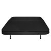 Hot Tub Cover Spa Lid 220cm x 220cm Square Black Hard Top Weatherproof PVC Leather Foam 25KG/m3 Density Galvanized C-Channel UV Mildew Flame Resistant