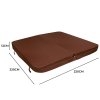 Hot Tub Cover Spa Lid 220cm x 220cm Square Brown Hard Top Weatherproof PVC Leather Foam 25KG/m3 Density Galvanized C-Channel UV Mildew Flame Resistant