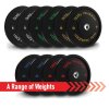 Body Revolution Olympic Bumper Plates Black 80kg SET 2x5kg 2x15kg 2x20kg