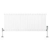 Oval Single Column Radiator & Valves - 600mm x 1440mm - White