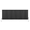 Oval Single Column Radiator & Valves - 600mm x 1620mm - Black