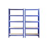 T-Rax Pack of 2 Garage Shelving Units - 5 Tier Heavy Duty Rack for Storage Steel Utility Shelves | Metal & MDF Boltless Racking Assembly System | 150cm x 75cm x 30cm | 175KG Per Shelf, Blue
