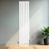 Flat Single Column Radiator & Valves - 1800mm x 420mm - White