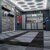 Vented Modular Interlocking Flooring Tiles & Edges 165 Grey & 60 Black Double Garage Heavy Duty Floor Mat Showroom Workshop Outdoor Polypropylene Anti Slip Weather Resistant Drainage 6m x 6m 36m2