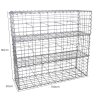 Gabion Baskets Galvanised Steel Cages Mesh Wire Stone Basket Outdoor Spiral Retaining Wall Planter Garden / 100 x 30 x 30cm / 6 Pack