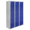 MonsterShop Metal Lockers 6 Doors Storage, Blue & Grey Metal Lockable Unit Staff School Gym Changing