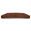 Hot Tub Cover Spa Lid 210cm x 210cm Square Brown Hard Top Weatherproof PVC Leather Foam 25KG/m3 Density Galvanized C-Channel UV Mildew Flame Resistant
