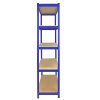 1 Bay Garage Shelving / Workshop Storage / Shed Racking 5 Tier 1200mm wide T-RAX