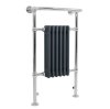 Traditional Heated Towel Rail Radiator - 950mm x 570mm - Anthracite Grey