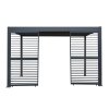 Anthracite Aluminium Pergola With 2 x Shutter Panels - 3m x 4m