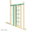 Pocket Door Kit Hideaway Single Sliding System Cavity Frame Internal Home Design / 450mm x 2030mm 90kg