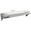 KuKoo Commercial Catering Corrosion Resistant x 2 Stainless Steel Kitchen Wall Shelf & Free Microfiber Cloths 1400mm x 300mm