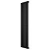 Oval Single Column Radiator - 1600 x 360mm - Black
