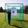 Golf Practice Cage 10ft 3m Driving Range High Impact 25mm Mesh Hitting Professional Swing Training Equipment Outdoor Freestanding Steel Frame Bullseye Target FREE Artificial Grass Mat & 6cm Rubber Tee