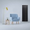 Designer Radiators 160 x 56cm Flat Panel Modern Central Heating Matt Black Vertical Column Double Panel Wall Mounted Slimline Kitchen Living Room Bathroom Commercial Cleaning Brush & Fixing Kit