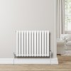 Oval Single Column Radiator & Valves - 600mm x 780mm - White