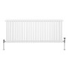 Traditional 2 Column Radiator 600mm x 1462mm Modern Central Heating Heater Gloss White Carbon Steel Horizontal Wall Mounted Kitchen Living Room Bathroom FREE Cleaning Brush Fixing Kit & Brackets