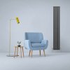 Designer Radiators 180 x 28cm Flat Panel Modern Central Heating Anthracite Grey Vertical Column Double Panel Wall Mounted Slimline Kitchen Living Room Bathroom Commercial Cleaning Brush & Fixing Kit