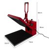 Heat Press Digital Transfer Machine Sublimation Printer 50 x 50cm Flat Clam Teflon Sheet Touchscreen Display Adjustable Pressure Ink Vinyl 250?C DIY Professional T-shirt Business 10 Sublimation Sheets