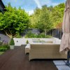 Jardí Composite Decking Boards / 5 Square Metres Conker Brown / Wood Effect WPC Pack Garden Outdoor Patios Terrace Hot Tub Tiles (incl. Fixing Screws &, Clips)