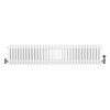 Traditional 4 Column Radiator & Valves - 300 x 1505mm - White