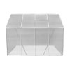Greenhouse 6 x 8ft Aluminium Polycarbonate Steel Silver Weather Resistant Frame Support Bars Interchangeable Sliding Door 2 Roof Window Vents Walk In Gutter FREE W Clips
