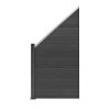 Composite Angled Fence Panel - Grey