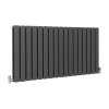 Designer Radiators 60 x 119cm Flat Panel Modern Central Heating Anthracite Grey Horizontal Column Double Panel Wall Mounted Slimline Kitchen Living Room Bathroom Commercial Cleaning Brush & Fixing Kit