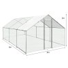 Walk In Chicken Run Cage Coop 4m x 6m x 2m Dog Pen House Kennel Large Metal Enclosure Rabbits Ducks Poultry Roof Cover Shelter Sunshade Pets Outdoor Backyard Farm Animal