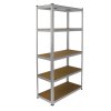 3 Garage Shelving Units 5 Tier Racking Storage Warehouse Bays Industrial Heavy Duty Boltless Galvanised Steel Shelves / FREE Rubber Mallet & Bay Connectors